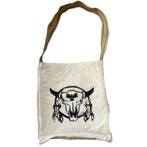 Ceek Cream Cotton Over The Shoulder Burlap Bag